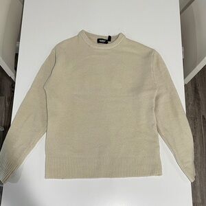 Cream Knit Sweater for Men